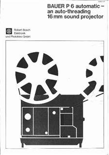 Bauer P 6 manual. Camera Instructions.